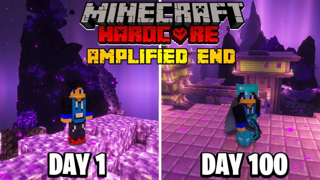 I Survived 100 Days in Amplified END ONLY world in Minecraft (Hindi) #Episode1